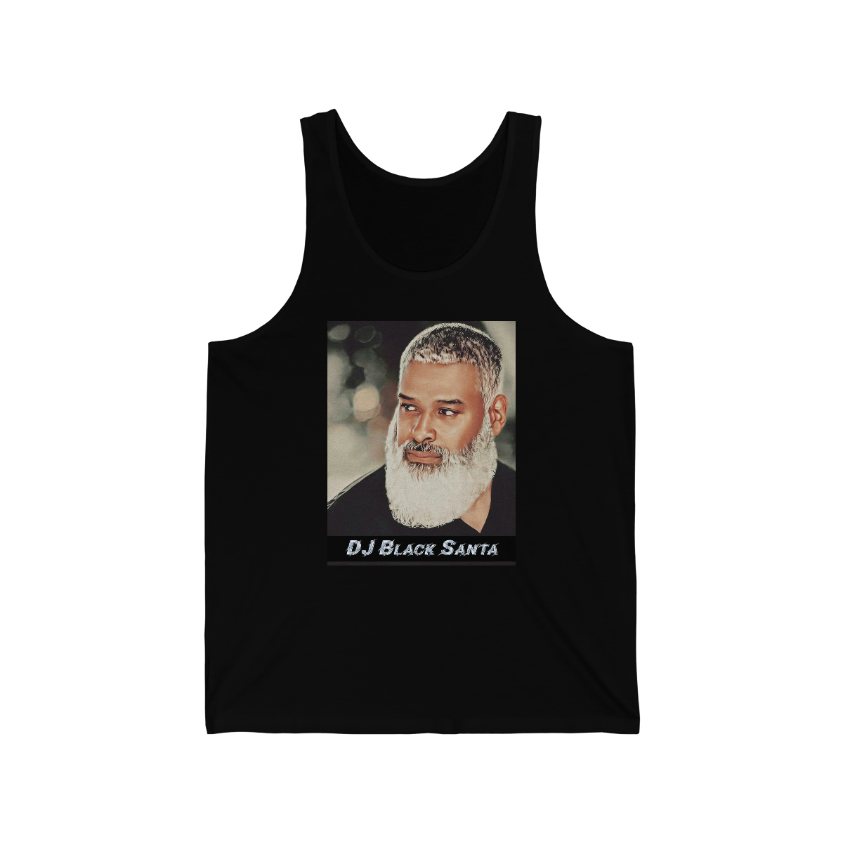 DJ BLACK SANTA – Favorite DJ – Unisex Jersey Tank - Image 3