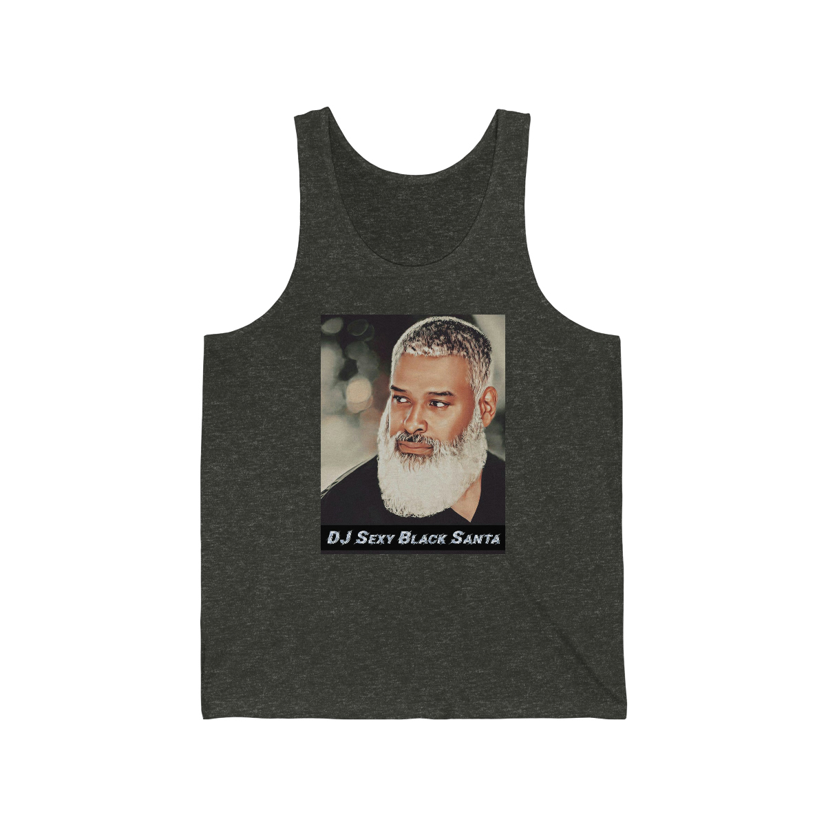 DJ SEXY BLACK SANTA – Favorite DJ – Unisex Jersey Tank - Image 4