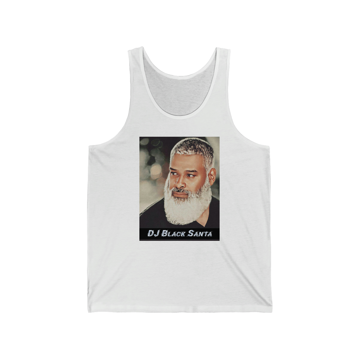 DJ BLACK SANTA – Favorite DJ – Unisex Jersey Tank - Image 2