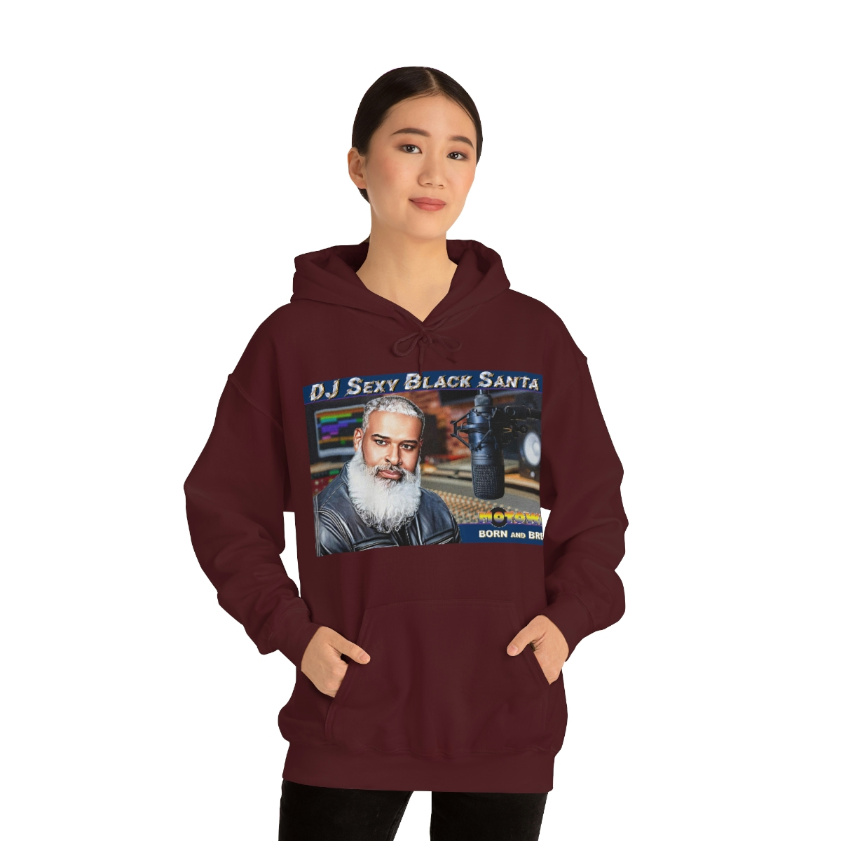 DJ Sexy Black Santa - Motown Born and Bred - Unisex Heavy Blend™ Hooded Sweatshirt - Image 34