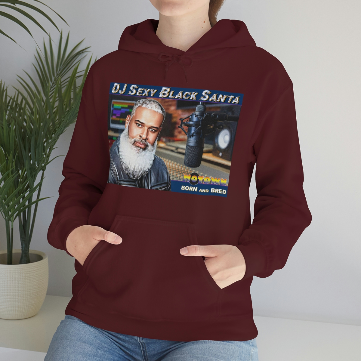 DJ Sexy Black Santa - Motown Born and Bred - Unisex Heavy Blend™ Hooded Sweatshirt - Image 38