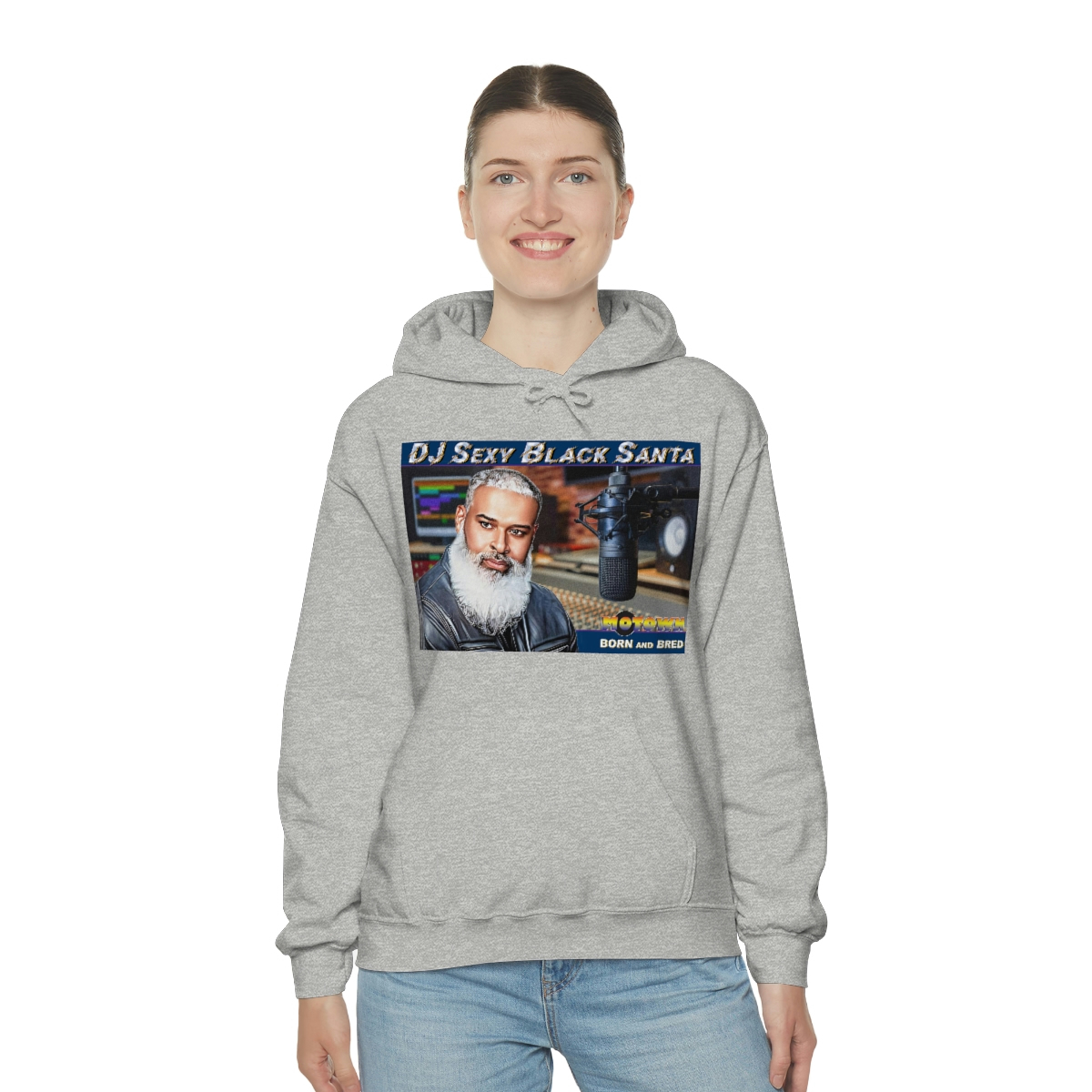 DJ Sexy Black Santa - Motown Born and Bred - Unisex Heavy Blend™ Hooded Sweatshirt - Image 28