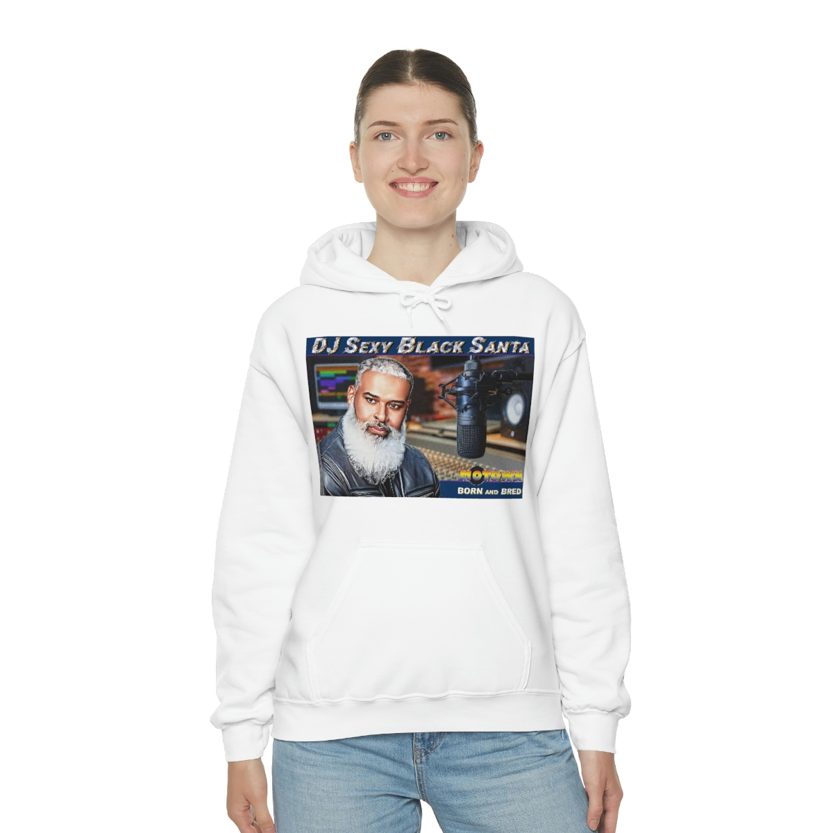 DJ Sexy Black Santa - Motown Born and Bred - Unisex Heavy Blend™ Hooded Sweatshirt - Image 13