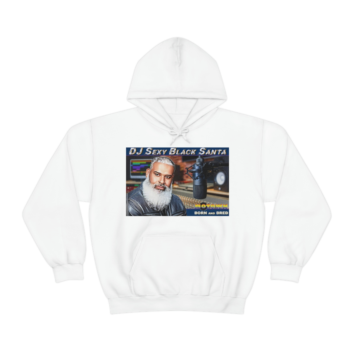 DJ Sexy Black Santa - Motown Born and Bred - Unisex Heavy Blend™ Hooded Sweatshirt - Image 10