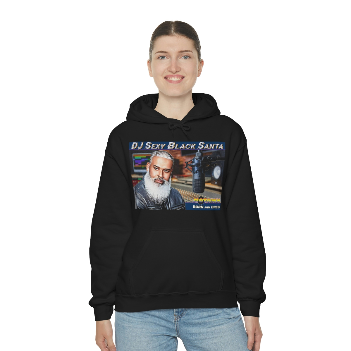 DJ Sexy Black Santa - Motown Born and Bred - Unisex Heavy Blend™ Hooded Sweatshirt - Image 20