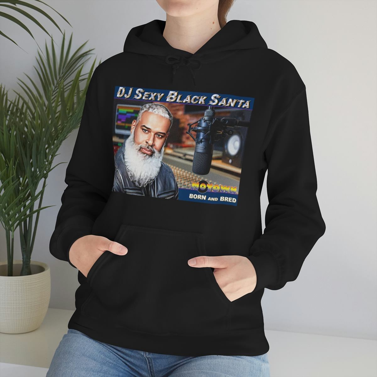DJ Sexy Black Santa - Motown Born and Bred - Unisex Heavy Blend™ Hooded Sweatshirt - Image 22