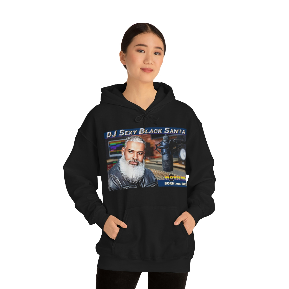 DJ Sexy Black Santa - Motown Born and Bred - Unisex Heavy Blend™ Hooded Sweatshirt - Image 18