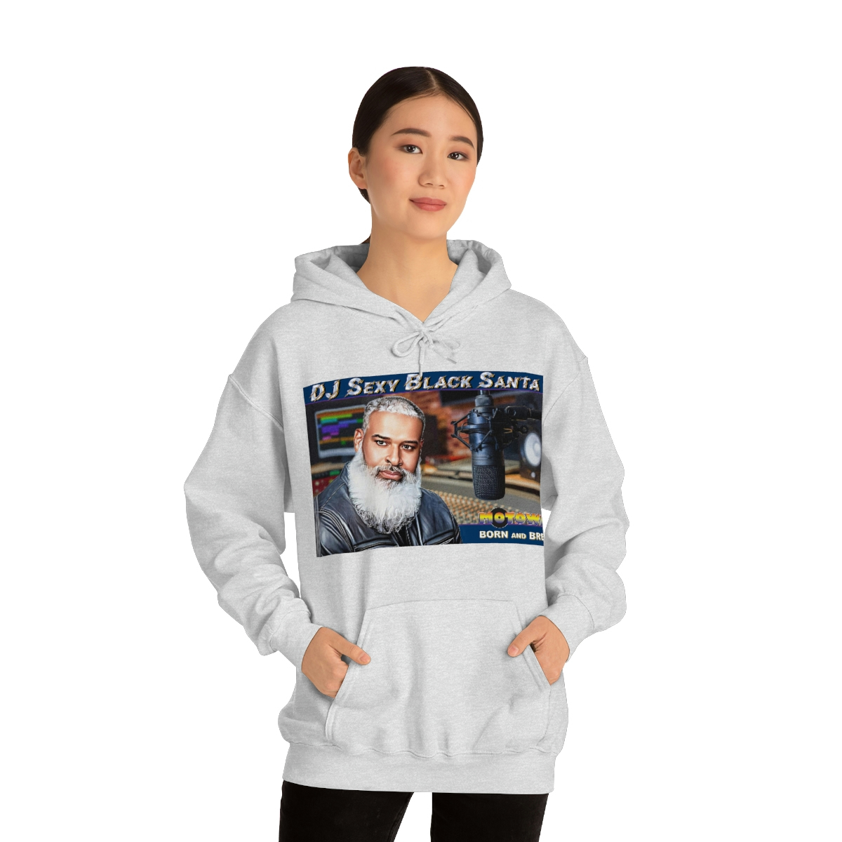DJ Sexy Black Santa - Motown Born and Bred - Unisex Heavy Blend™ Hooded Sweatshirt - Image 2
