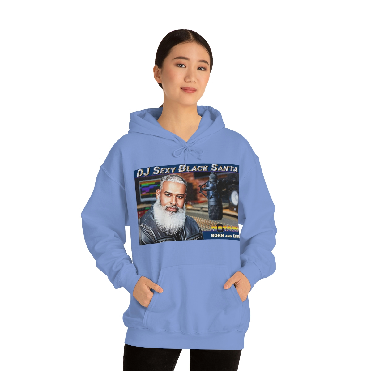DJ Sexy Black Santa - Motown Born and Bred - Unisex Heavy Blend™ Hooded Sweatshirt - Image 58