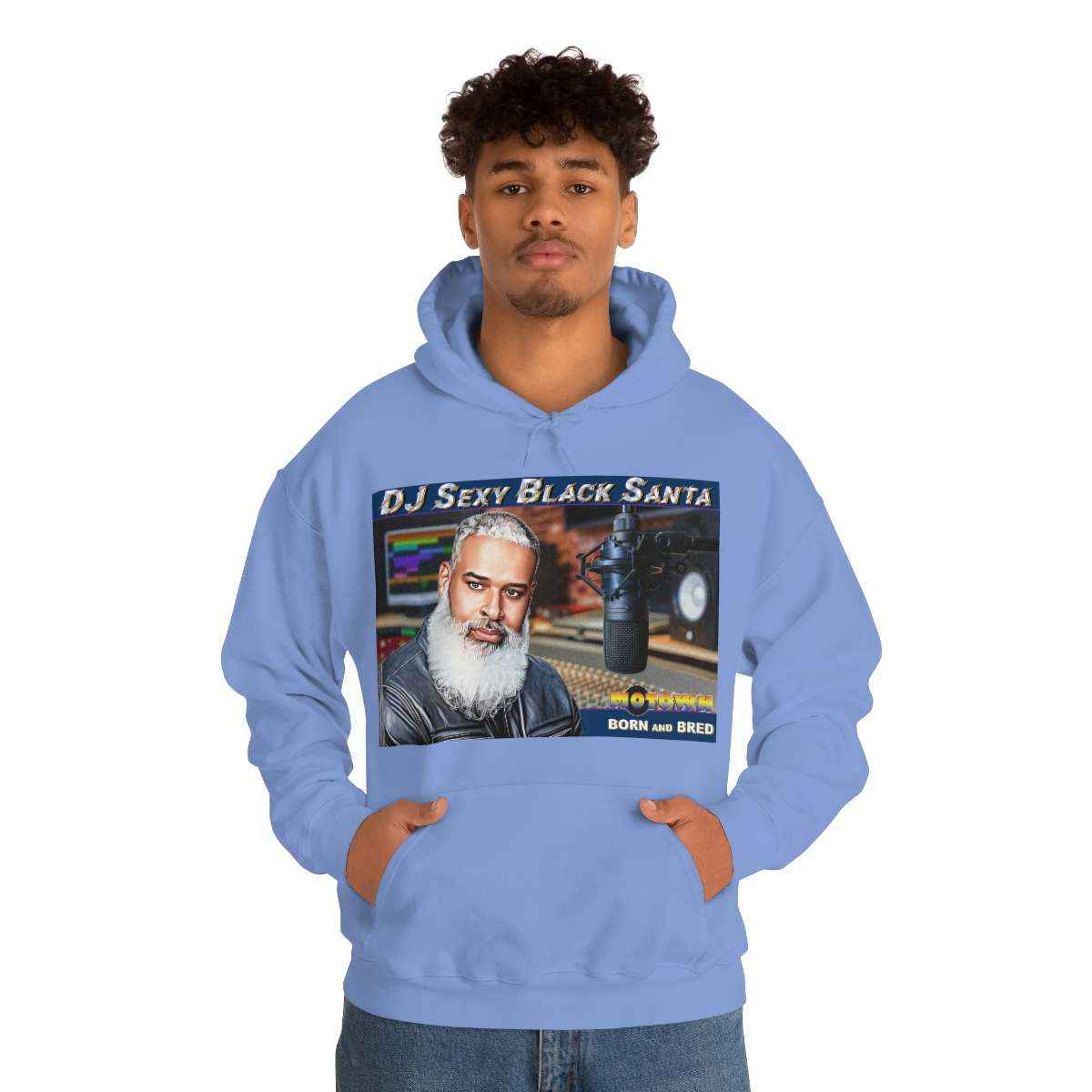 DJ Sexy Black Santa - Motown Born and Bred - Unisex Heavy Blend™ Hooded Sweatshirt - Image 59