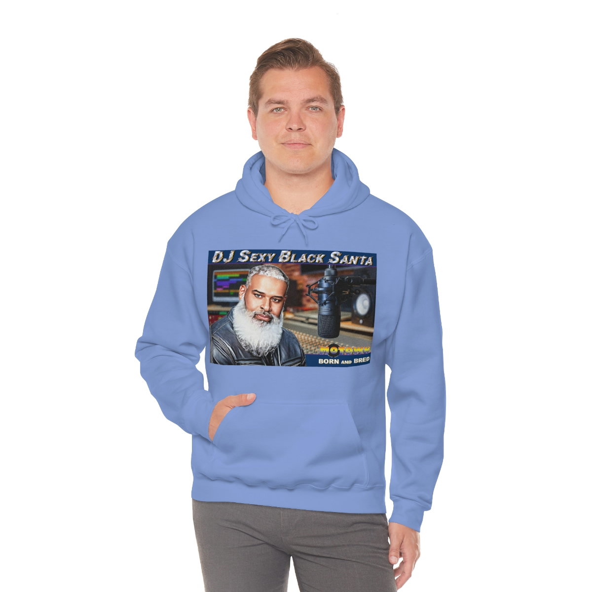 DJ Sexy Black Santa - Motown Born and Bred - Unisex Heavy Blend™ Hooded Sweatshirt - Image 61