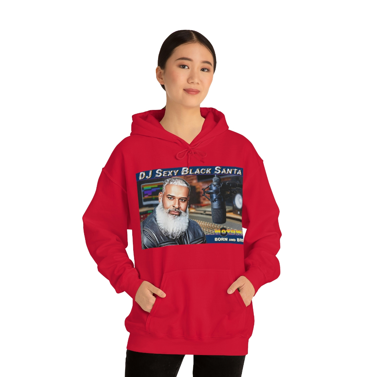 DJ Sexy Black Santa - Motown Born and Bred - Unisex Heavy Blend™ Hooded Sweatshirt - Image 82