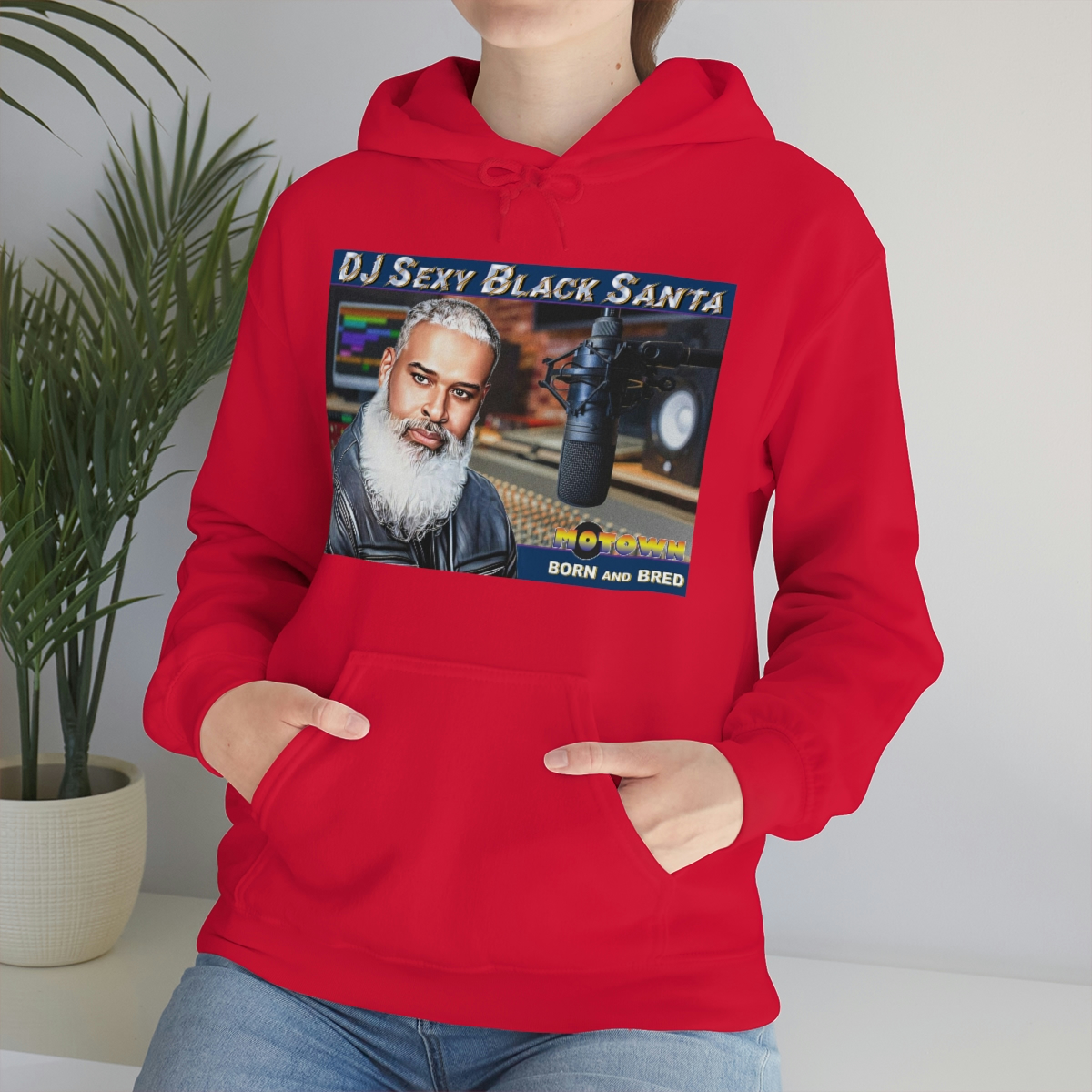 DJ Sexy Black Santa - Motown Born and Bred - Unisex Heavy Blend™ Hooded Sweatshirt - Image 86
