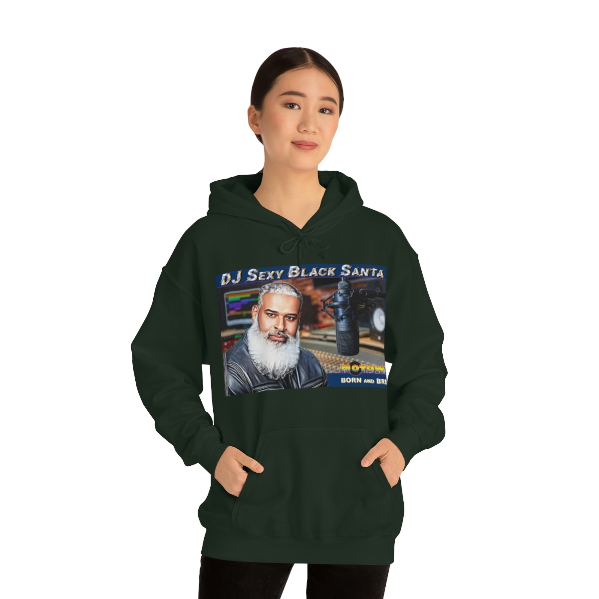 DJ Sexy Black Santa - Motown Born and Bred - Unisex Heavy Blend™ Hooded Sweatshirt - Image 42