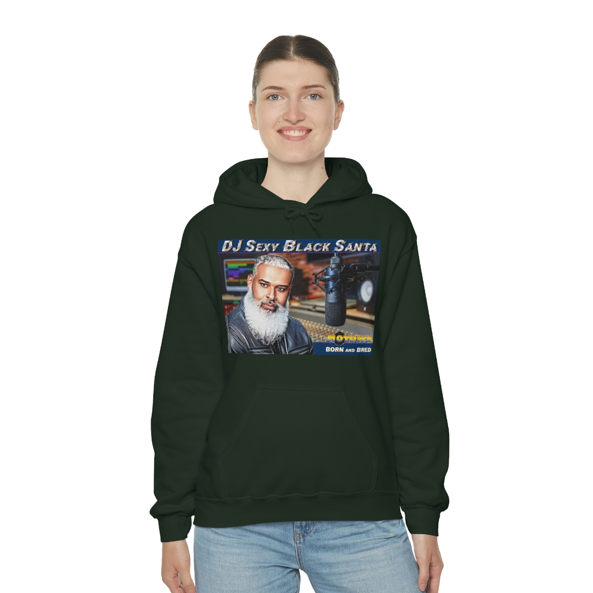 DJ Sexy Black Santa - Motown Born and Bred - Unisex Heavy Blend™ Hooded Sweatshirt - Image 44