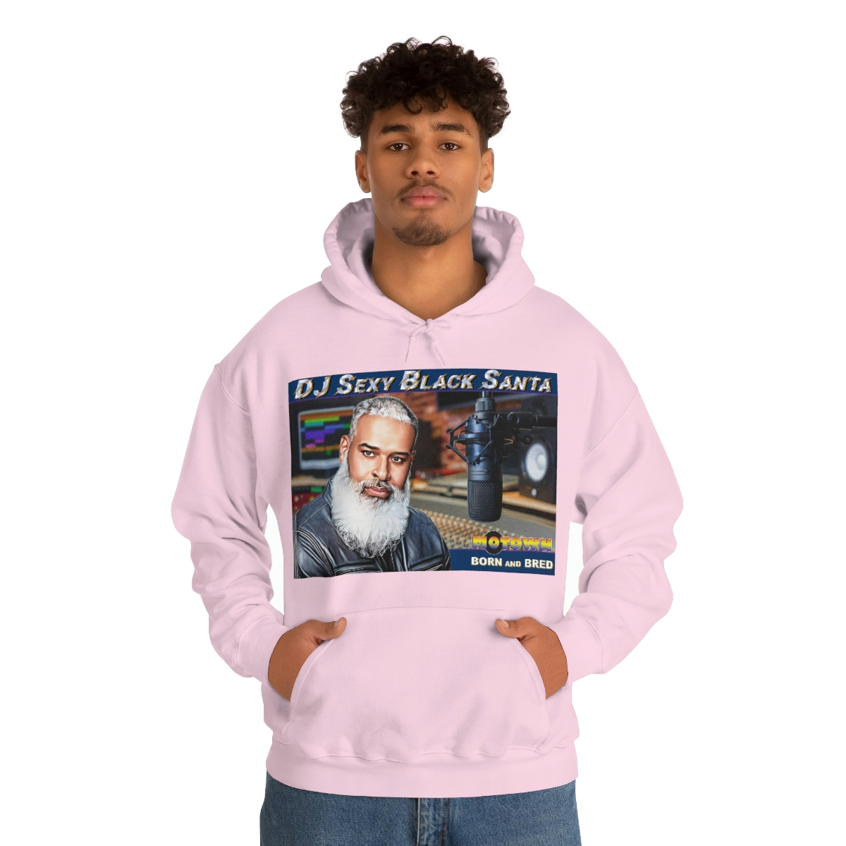 DJ Sexy Black Santa - Motown Born and Bred - Unisex Heavy Blend™ Hooded Sweatshirt - Image 75