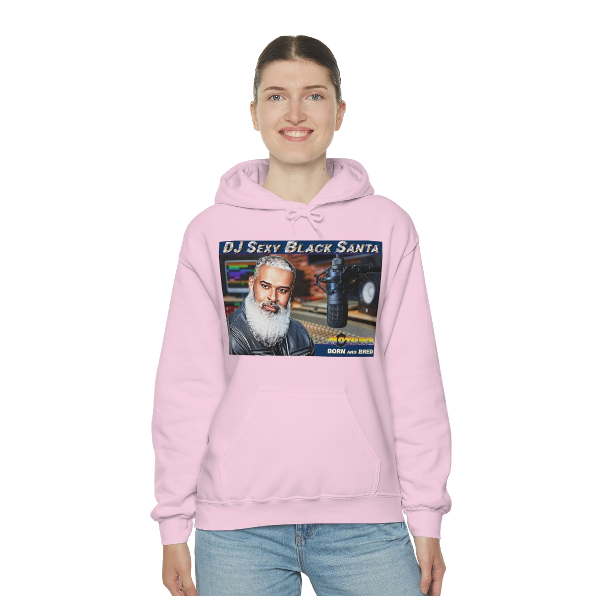 DJ Sexy Black Santa - Motown Born and Bred - Unisex Heavy Blend™ Hooded Sweatshirt - Image 76