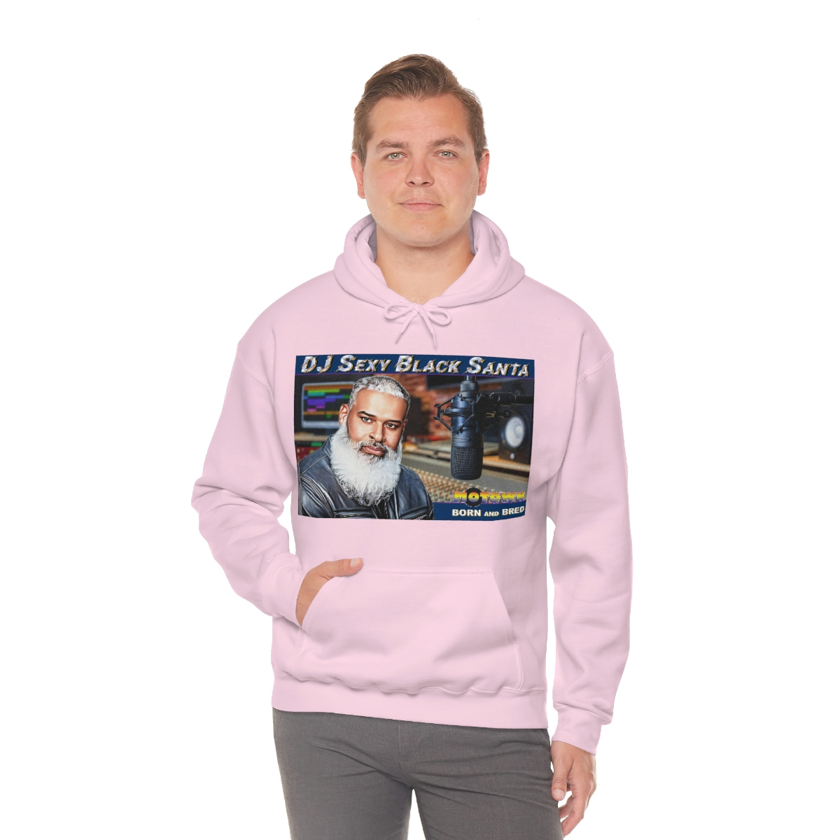 DJ Sexy Black Santa - Motown Born and Bred - Unisex Heavy Blend™ Hooded Sweatshirt - Image 77