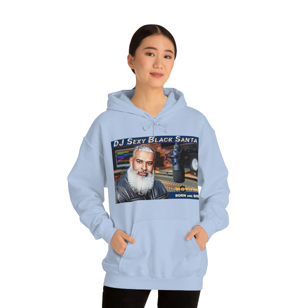 DJ Sexy Black Santa - Motown Born and Bred - Unisex Heavy Blend™ Hooded Sweatshirt - Image 50