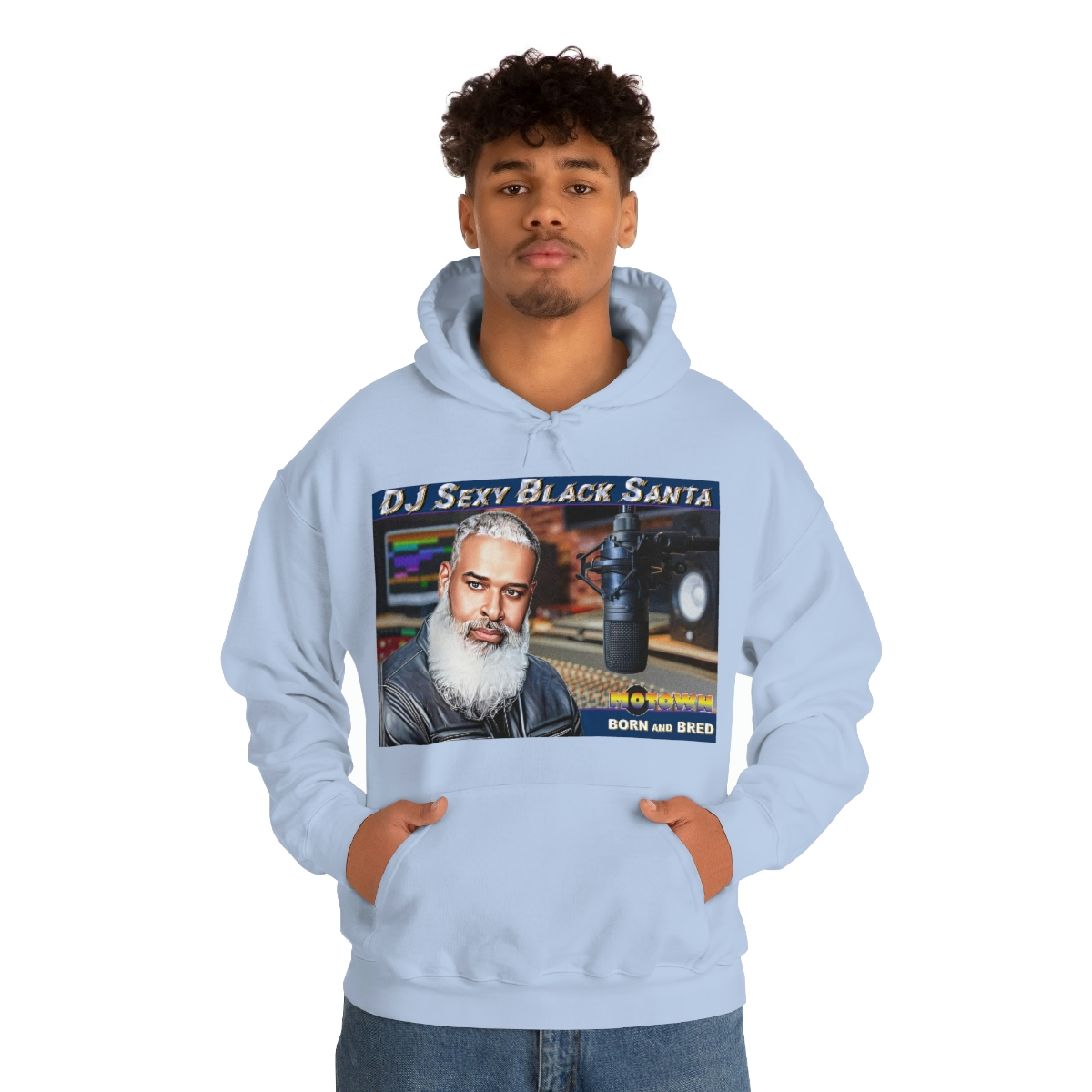 DJ Sexy Black Santa - Motown Born and Bred - Unisex Heavy Blend™ Hooded Sweatshirt - Image 51