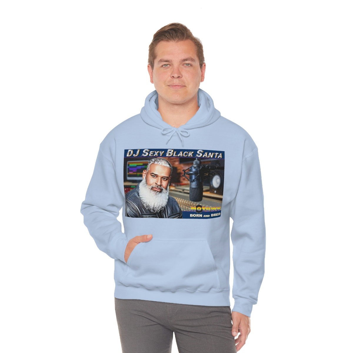 DJ Sexy Black Santa - Motown Born and Bred - Unisex Heavy Blend™ Hooded Sweatshirt - Image 53