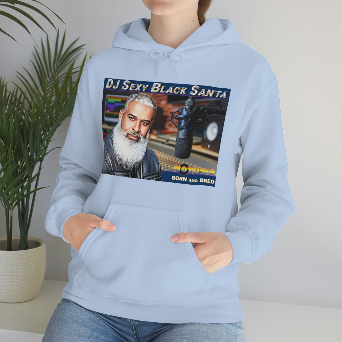 DJ Sexy Black Santa - Motown Born and Bred - Unisex Heavy Blend™ Hooded Sweatshirt - Image 54