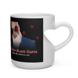 Dj Sexy Black Santa's Heart Shape Mug (Black)