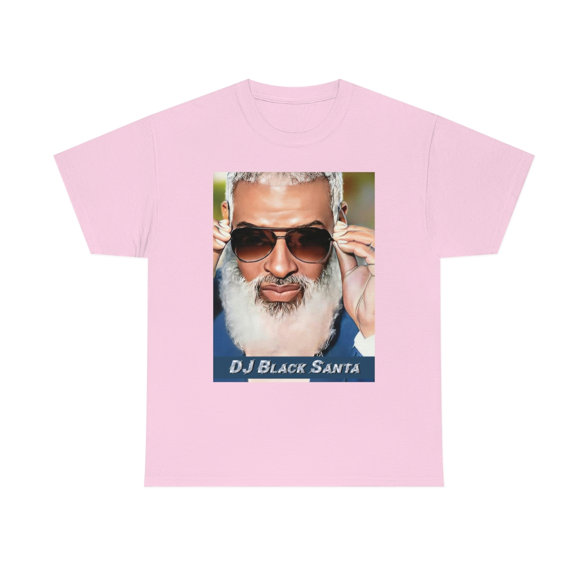 DJ BLACK SANTA - W/Sun Glasses - Unisex Heavy Cotton Tee - Image 73