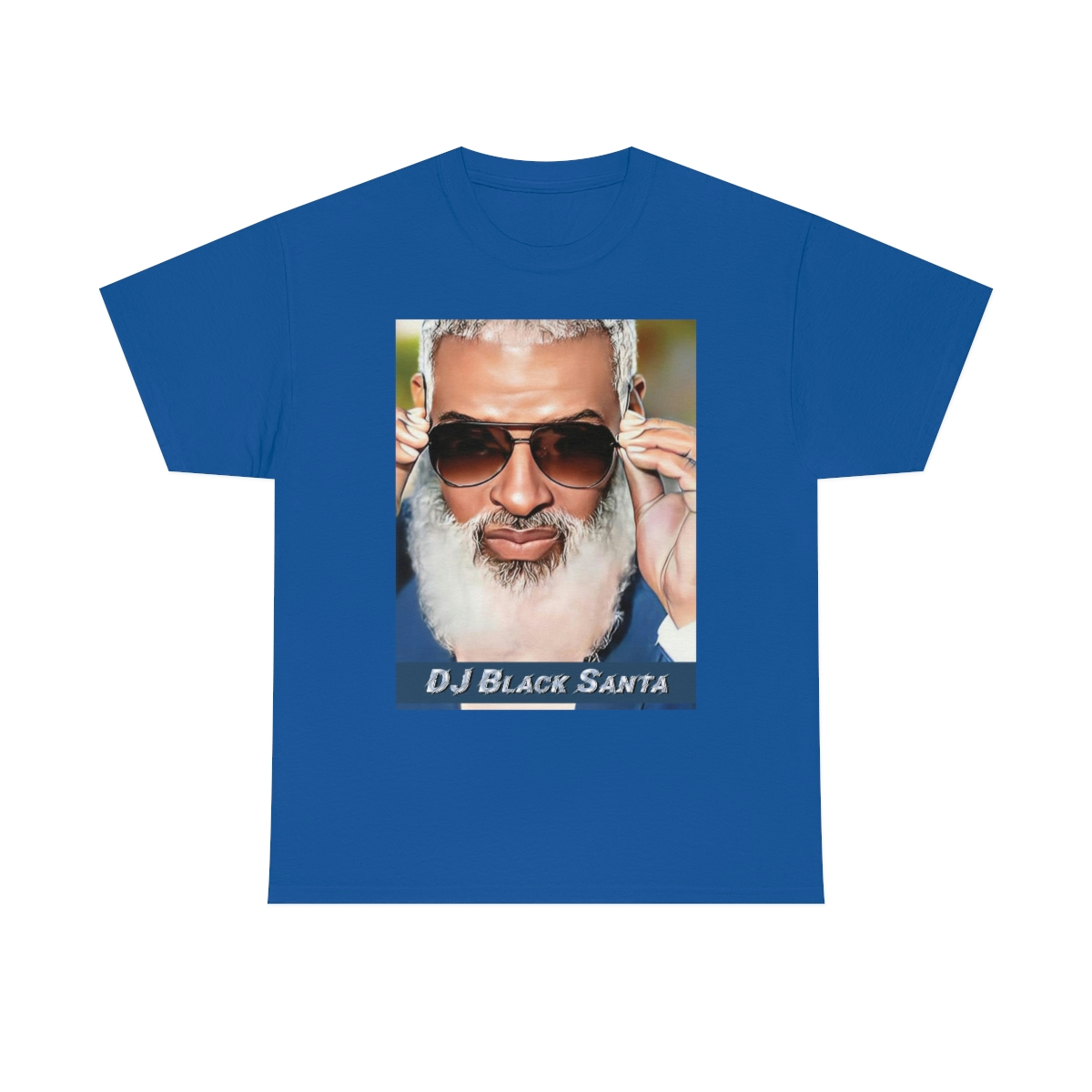 DJ BLACK SANTA - W/Sun Glasses - Unisex Heavy Cotton Tee - Image 57