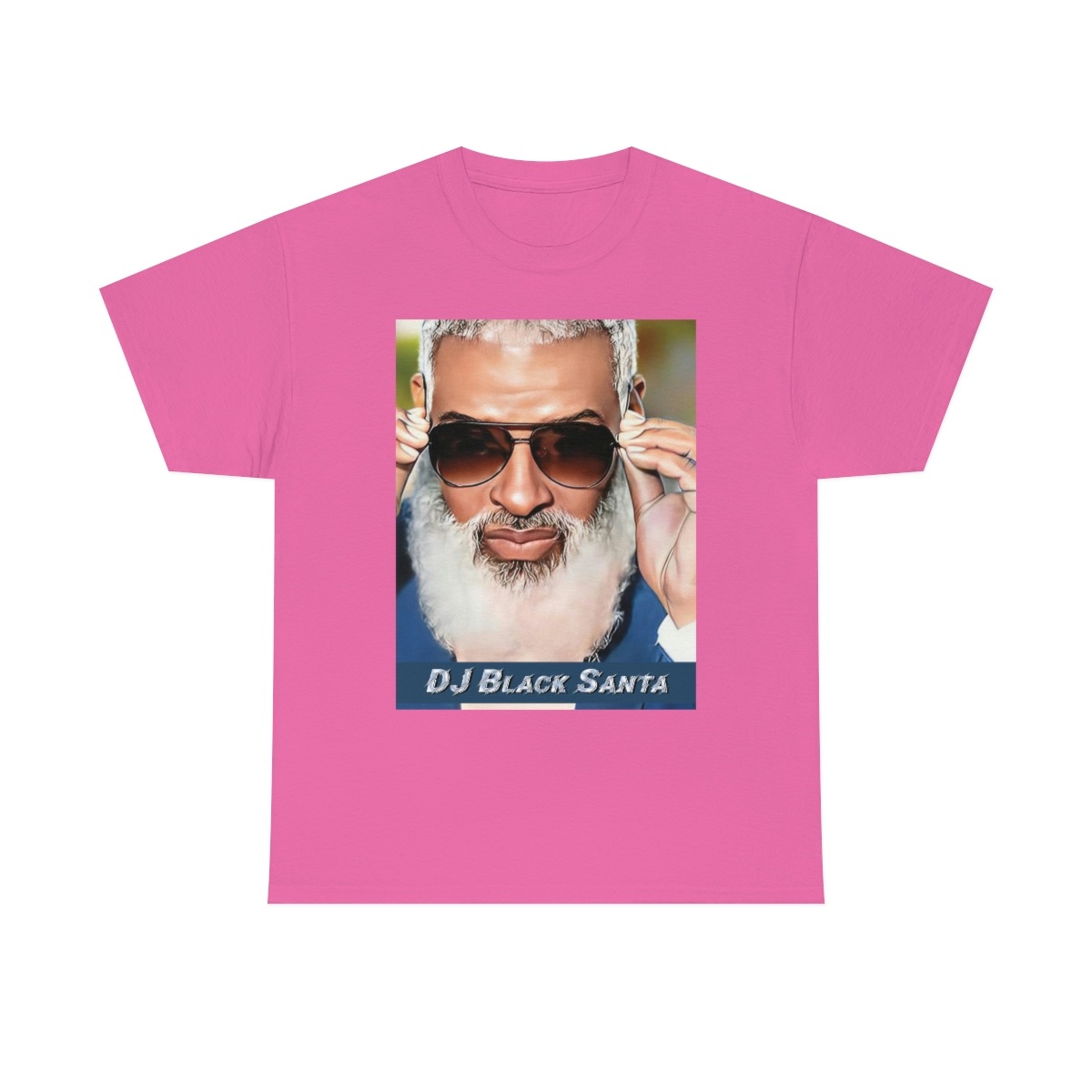 DJ BLACK SANTA - W/Sun Glasses - Unisex Heavy Cotton Tee - Image 81