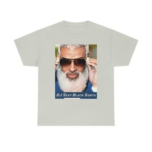 DJ SEXY BLACK SANTA - W/Sun Glasses - Unisex Heavy Cotton Tee