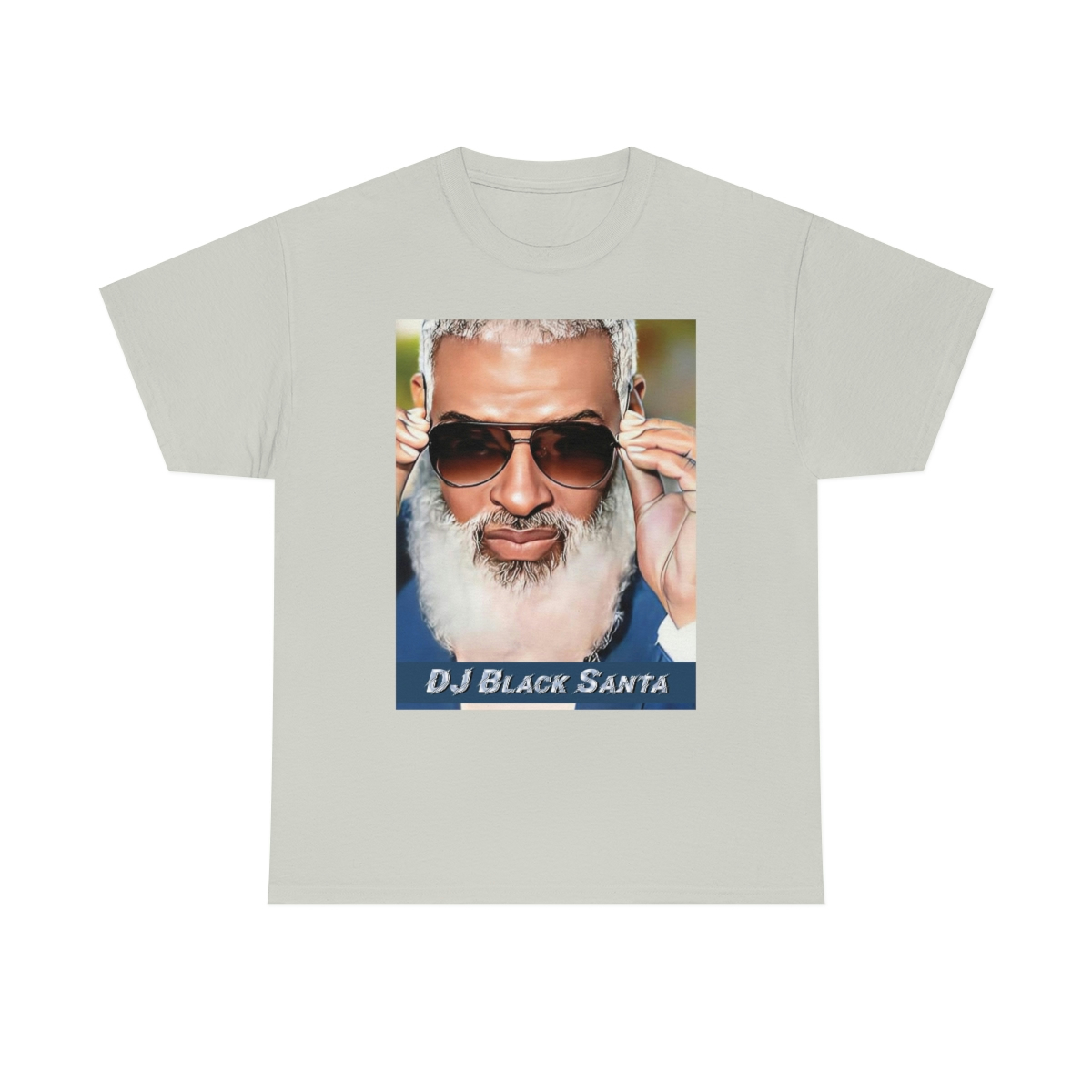 DJ BLACK SANTA - W/Sun Glasses - Unisex Heavy Cotton Tee - Image 33