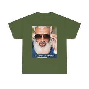 DJ BLACK SANTA -  W/Sun Glasses - Unisex Heavy Cotton Tee