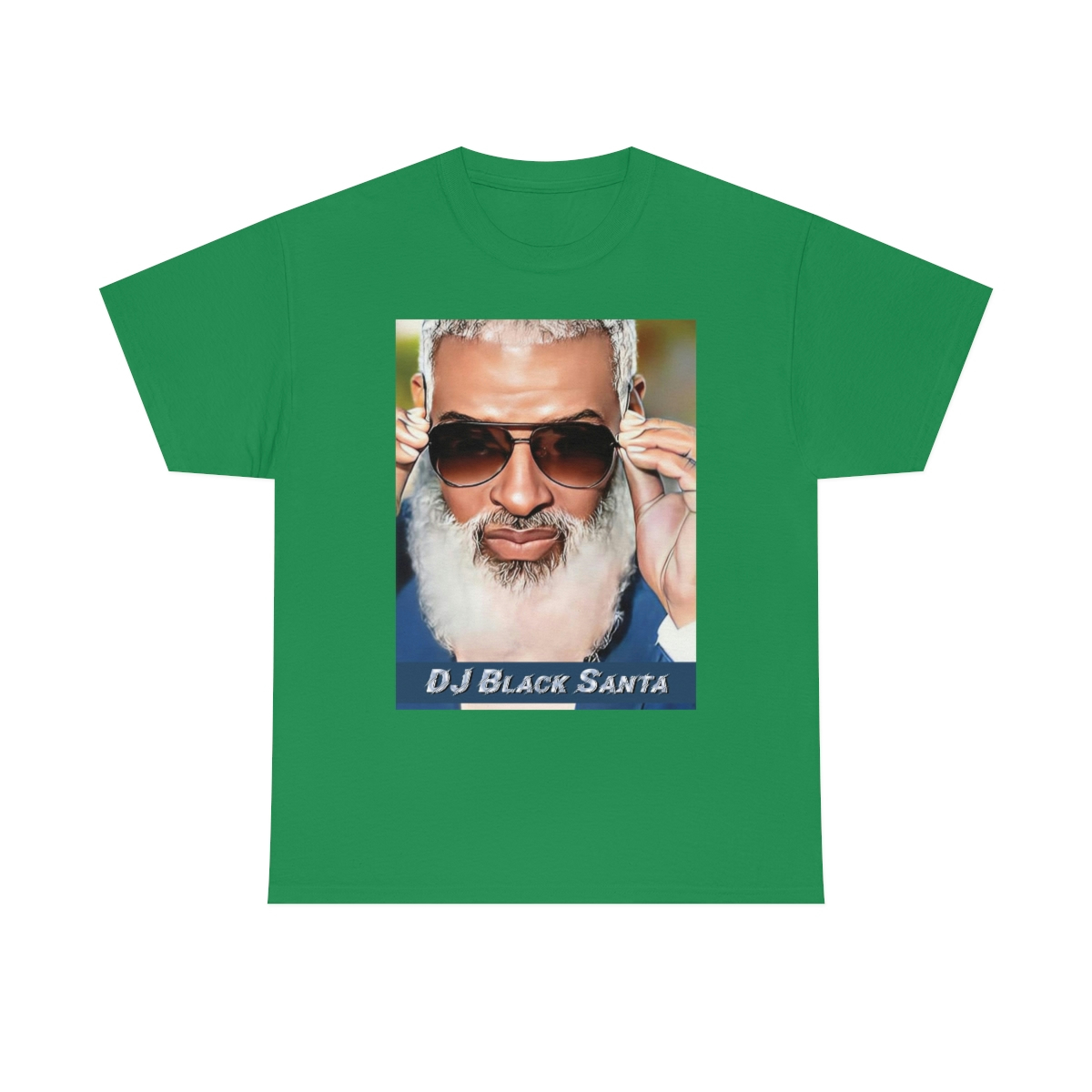 DJ BLACK SANTA - W/Sun Glasses - Unisex Heavy Cotton Tee - Image 41