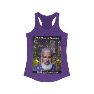 DJ BLACK SANTA - City Background - Womens Ideal Racerback Tank
