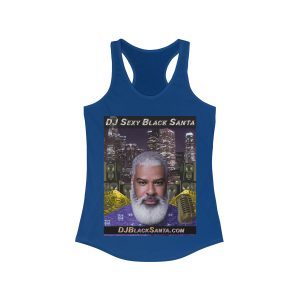 DJ SEXY BLACK SANTA - City Background - Womens Ideal Racerback Tank