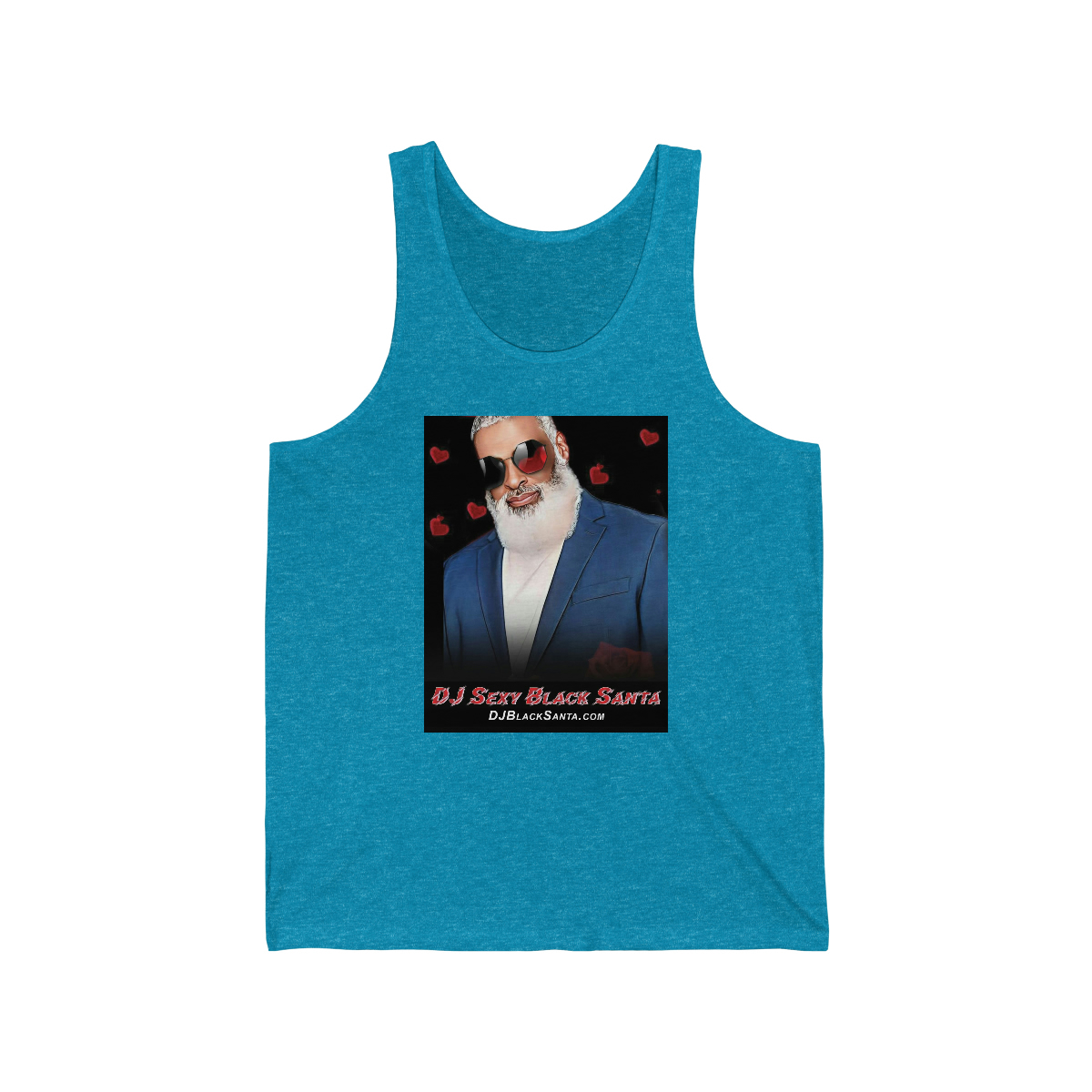 DJ SEXY BLACK SANTA – Your Valentine DJ - Unisex Heavy Cotton Tee - Image 4