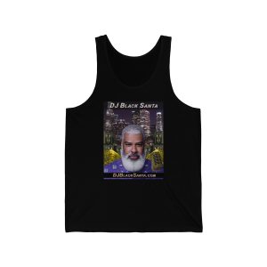 DJ BLACK SANTA – City Background – Unisex Jersey Tank