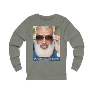 DJ Sexy Black Santa - Sun Glasses - Unisex Jersey Long Sleeve Tee