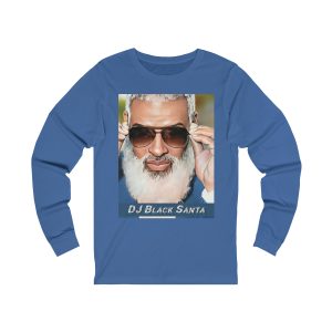 DJ Black Santa - Sun Glasses - Unisex Jersey Long Sleeve Tee