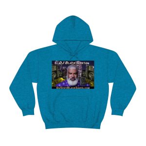 DJ Black Santa - City Background - Unisex Heavy Blend™ Hooded Sweatshirt